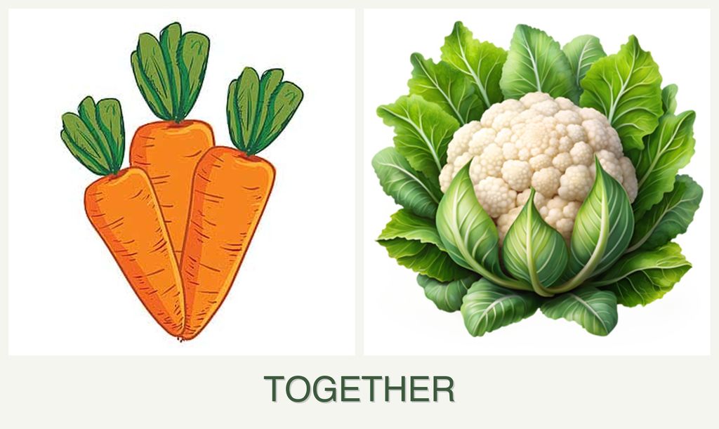 Can you plant carrots and cauliflower together?