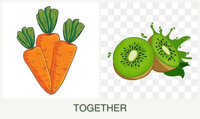 Can you plant carrots and kiwi together?