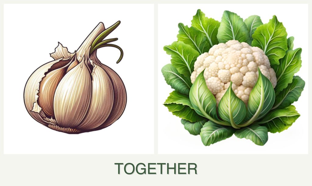 Can you plant garlic and cauliflower together?