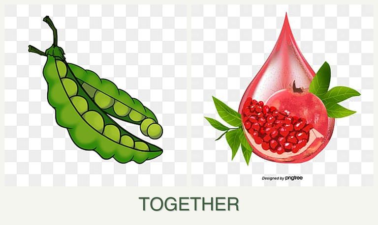 Can you plant peas and pomegranates together?