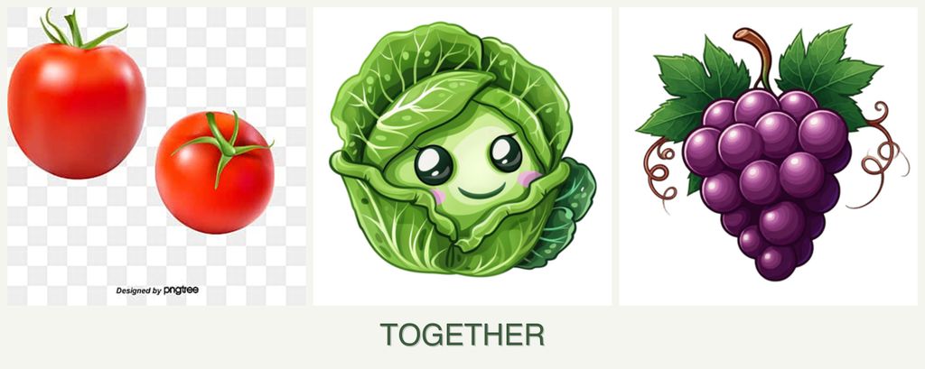 Can you plant tomatoes, cabbage and grapes together?