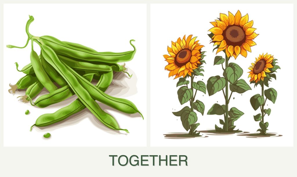 Can you plant beans and sunflowers together?