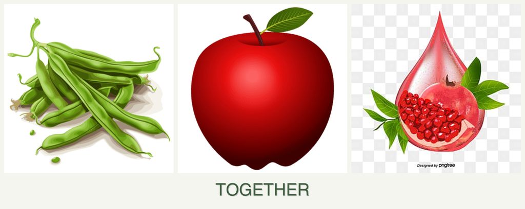 Can you plant beans, apples and pomegranates together?