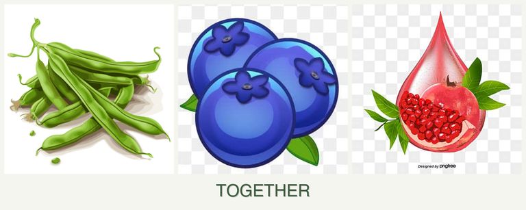Can you plant beans, blueberries and pomegranates together?