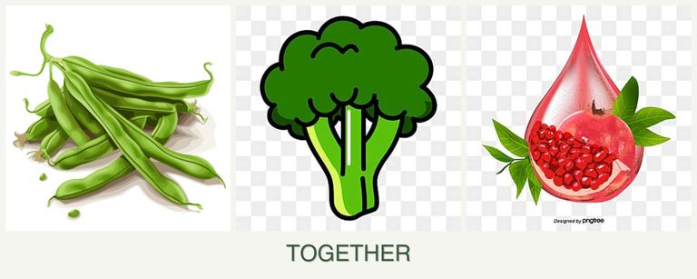 Can you plant beans, broccoli and pomegranates together?