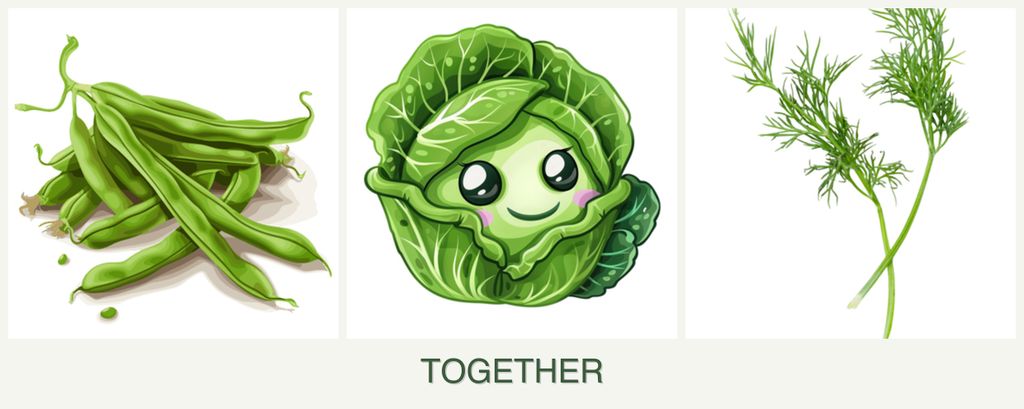 Can you plant beans, cabbage and dill together?