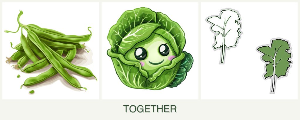 Can you plant beans, cabbage and kale together?