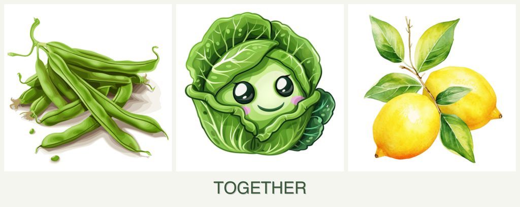 Can you plant beans, cabbage and lemons together?