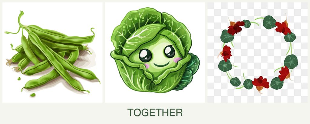 Can you plant beans, cabbage and nasturtiums together?