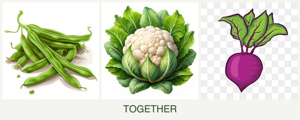 Can you plant beans, cauliflower and beets together?