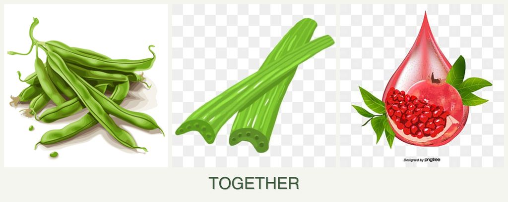 Can you plant beans, celery and pomegranates together?