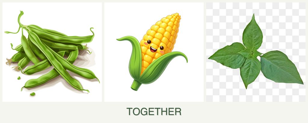 Can you plant beans, corn and basil together?