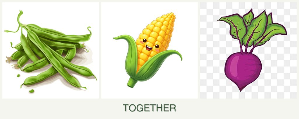 Can you plant beans, corn and beets together?