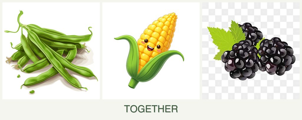 Can you plant beans, corn and blackberries together?