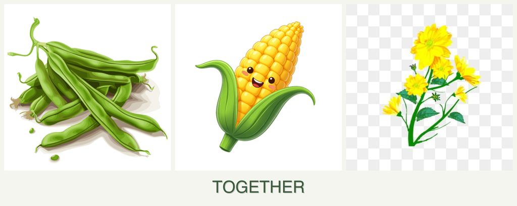 Can you plant beans, corn and calendula together?