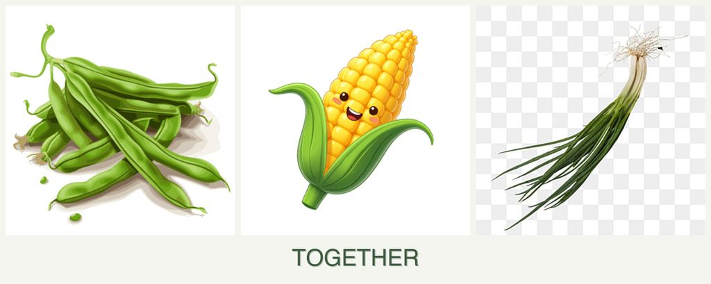 Can you plant beans, corn and chives together?