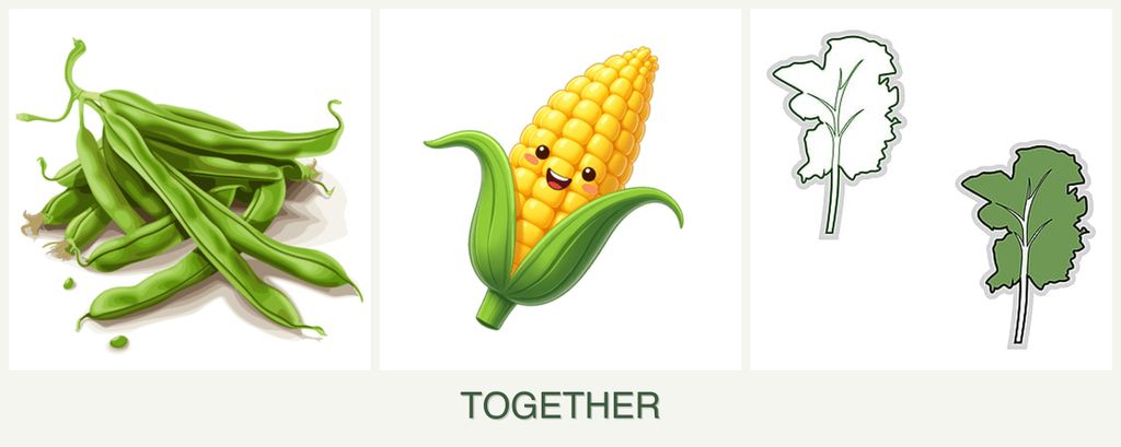 Can you plant beans, corn and kale together?