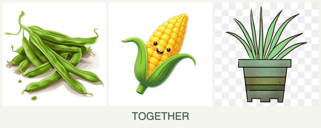 Can you plant beans, corn and lemongrass together?