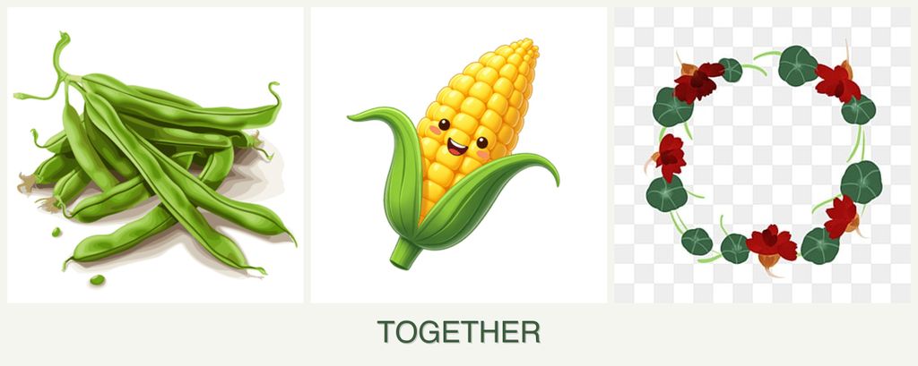 Can you plant beans, corn and nasturtiums together?