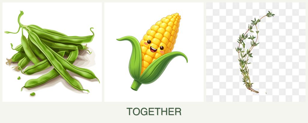 Can you plant beans, corn and thyme together?