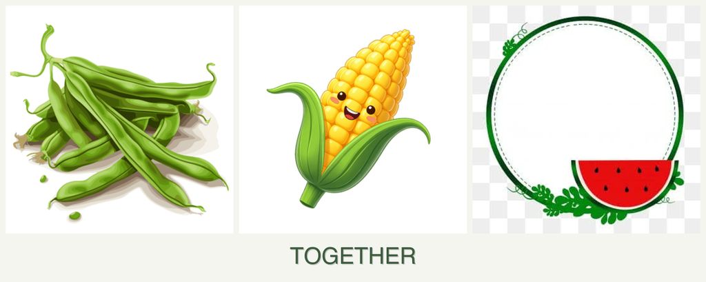 Can you plant beans, corn and watermelons together?