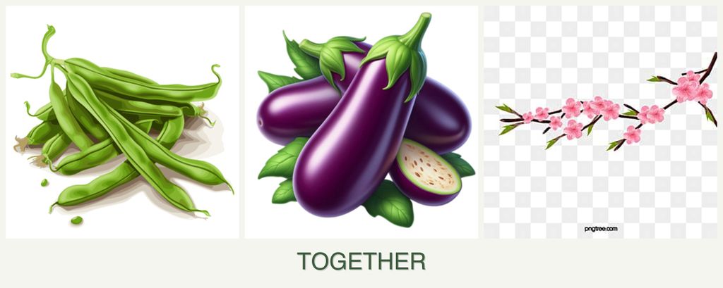 Can you plant beans, eggplant and peaches together?