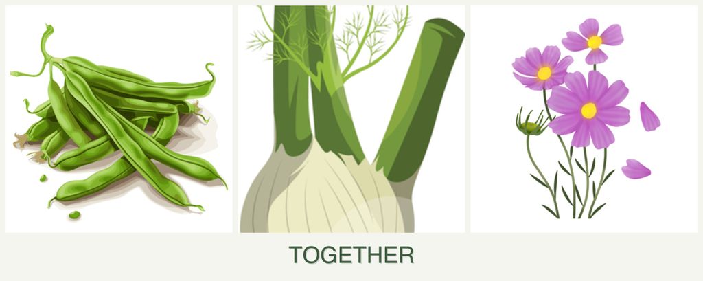 Can you plant beans, fennel and cosmos together?