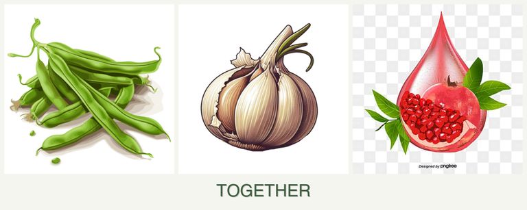 Can you plant beans, garlic and pomegranates together?