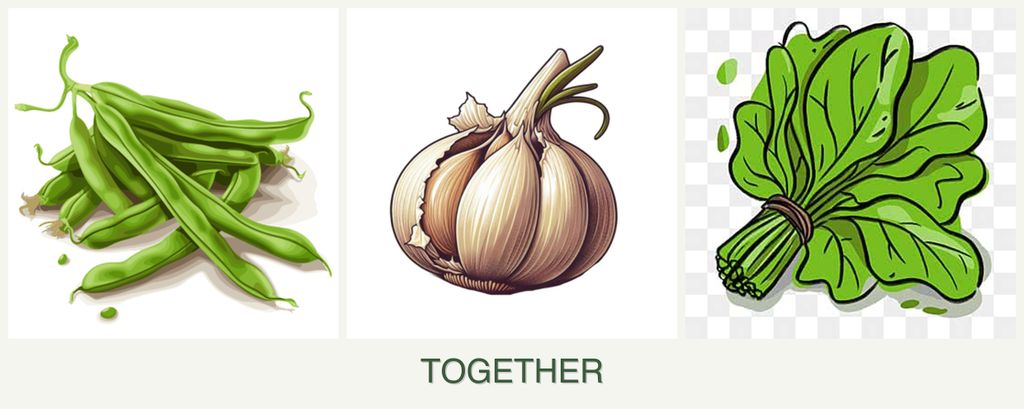 Can you plant beans, garlic and spinach together?