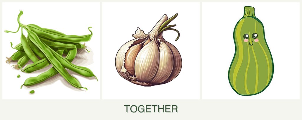 Can you plant beans, garlic and zucchini together?