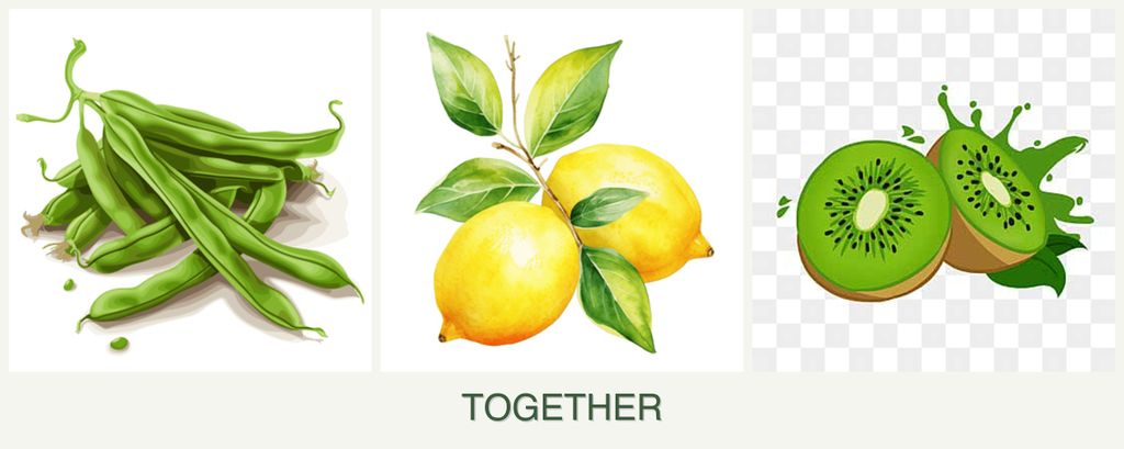 Can you plant beans, lemons and kiwi together?