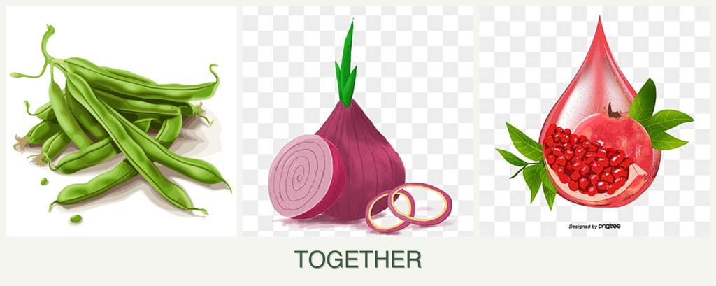 Can you plant beans, onions and pomegranates together?