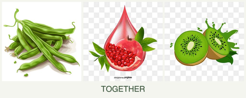 Can you plant beans, pomegranates and kiwi together?
