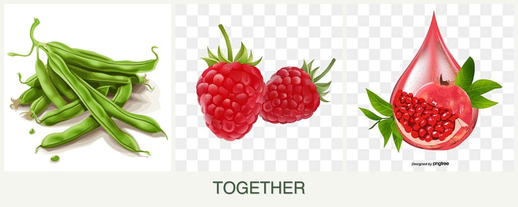 Can you plant beans, raspberries and pomegranates together?