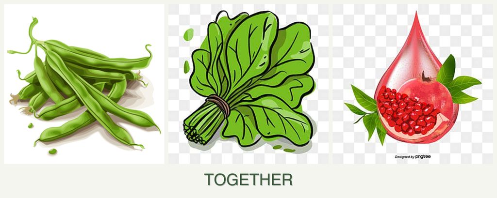 Can you plant beans, spinach and pomegranates together?