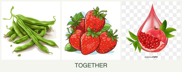 Can you plant beans, strawberries and pomegranates together?