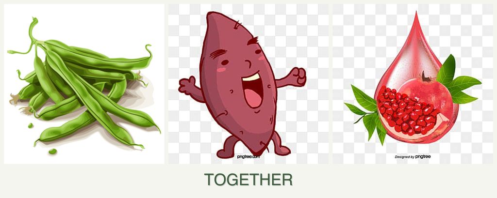 Can you plant beans, sweet potatoes and pomegranates together?