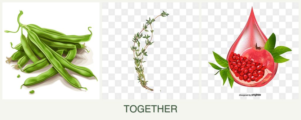 Can you plant beans, thyme and pomegranates together?