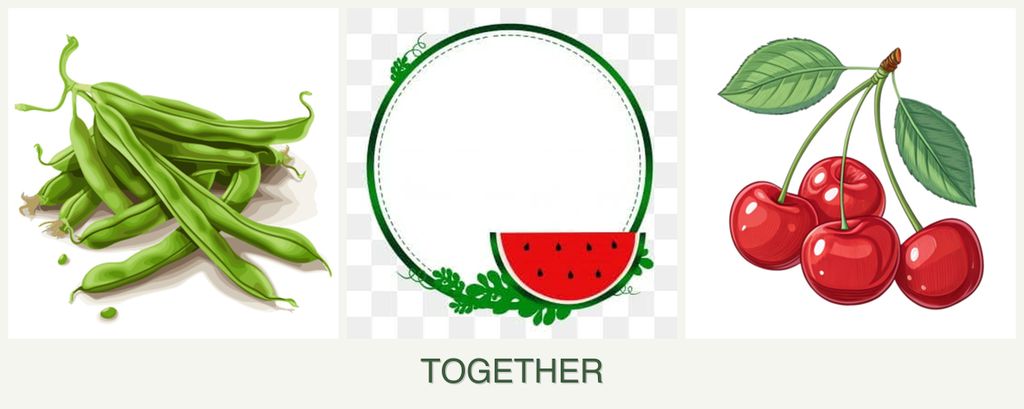 Can you plant beans, watermelons and cherries together?