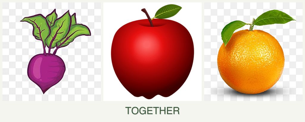 Can you plant beets, apples and oranges together?