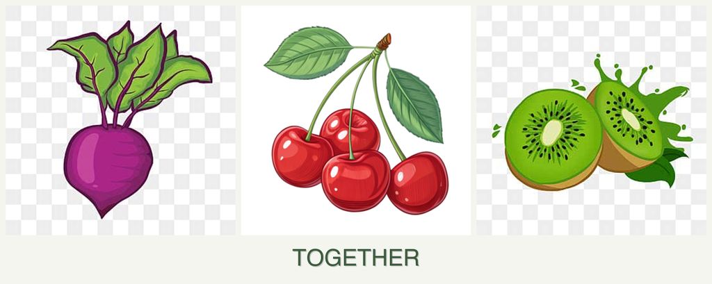 Can you plant beets, cherries and kiwi together?