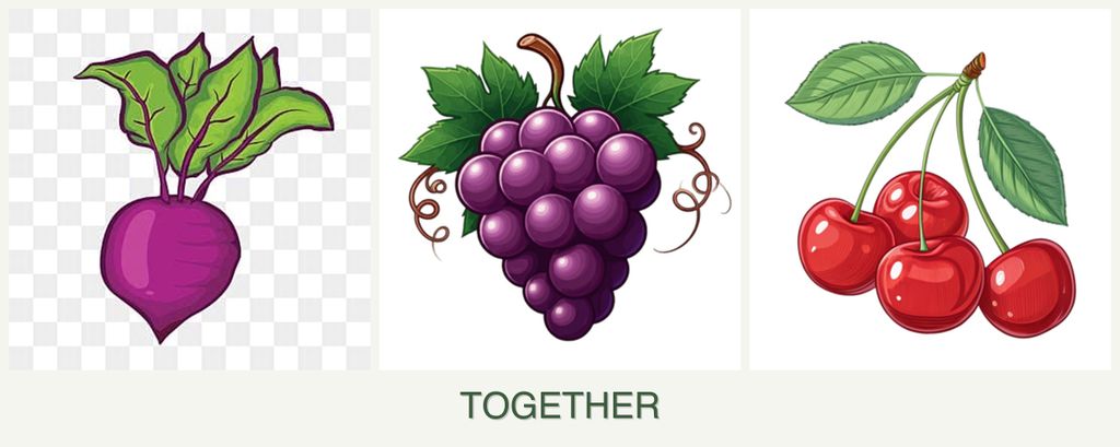 Can you plant beets, grapes and cherries together?
