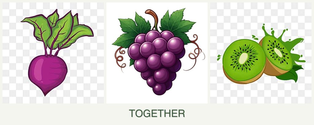 Can you plant beets, grapes and kiwi together?