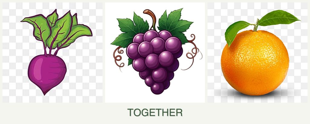 Can you plant beets, grapes and oranges together?