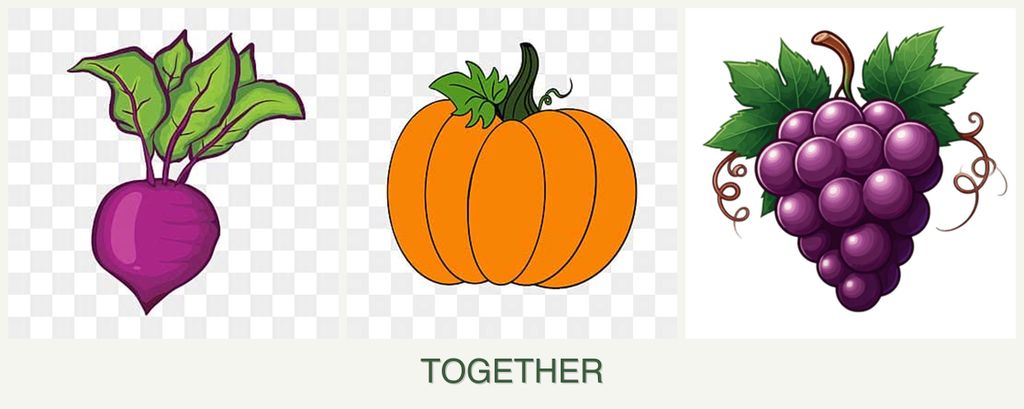 Can you plant beets, pumpkin and grapes together?