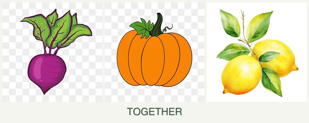 Can you plant beets, pumpkin and lemons together?