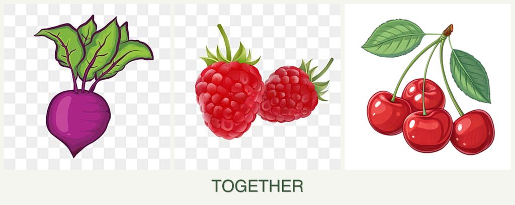 Can you plant beets, raspberries and cherries together?