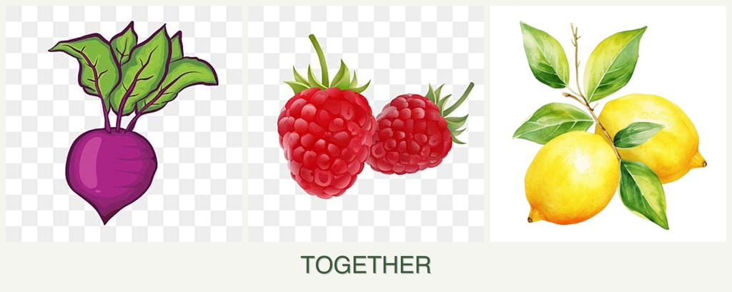 Can you plant beets, raspberries and lemons together?