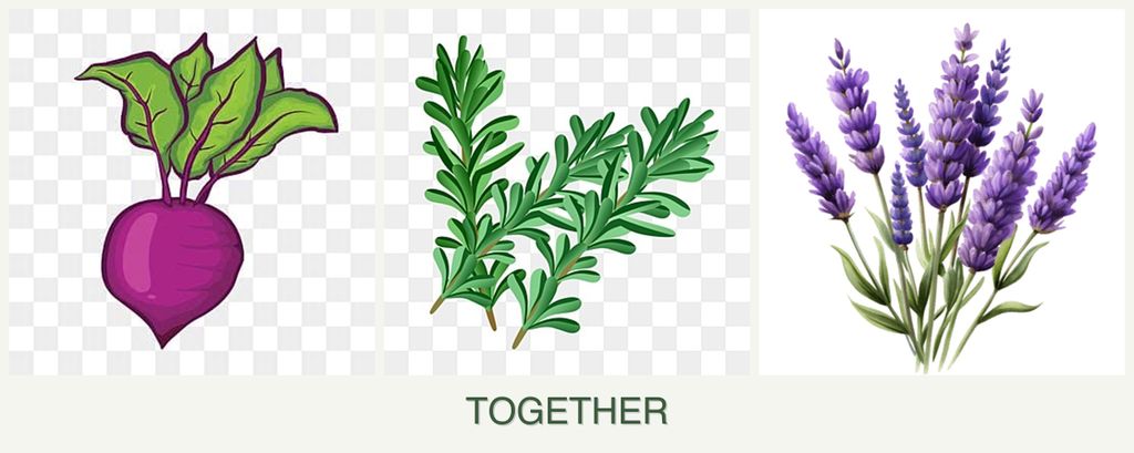 Can you plant beets, rosemary and lavender together?