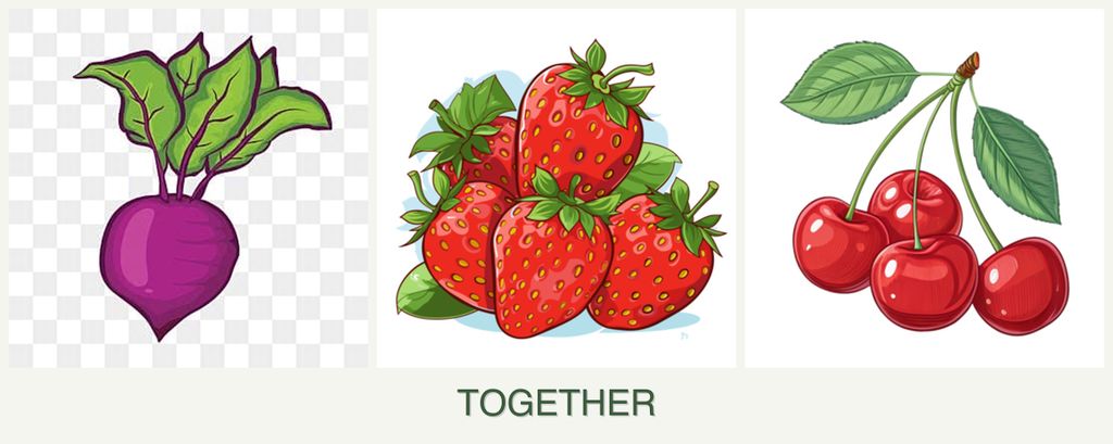 Can you plant beets, strawberries and cherries together?